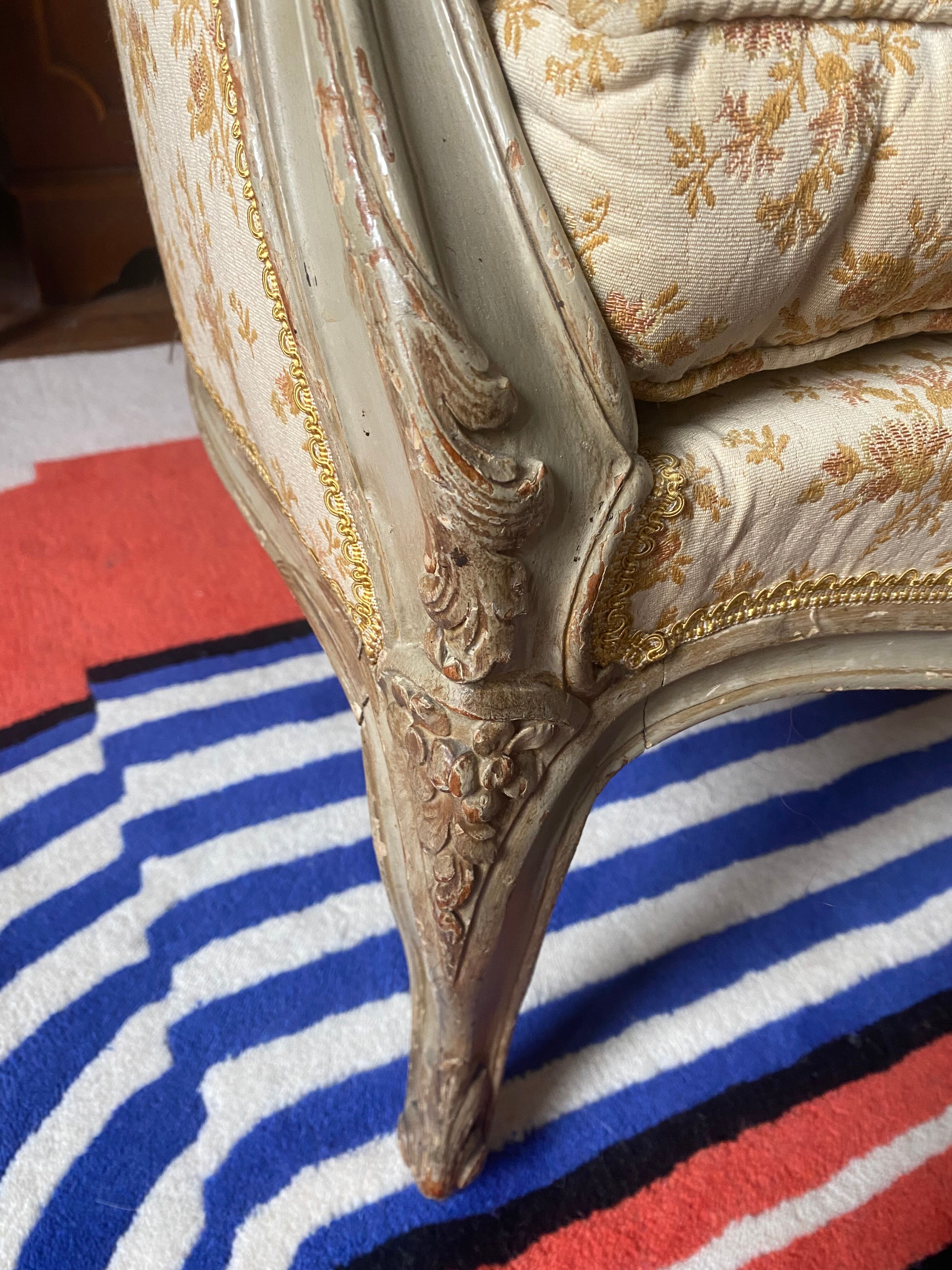 Bergère fauteuil de style Louis XV