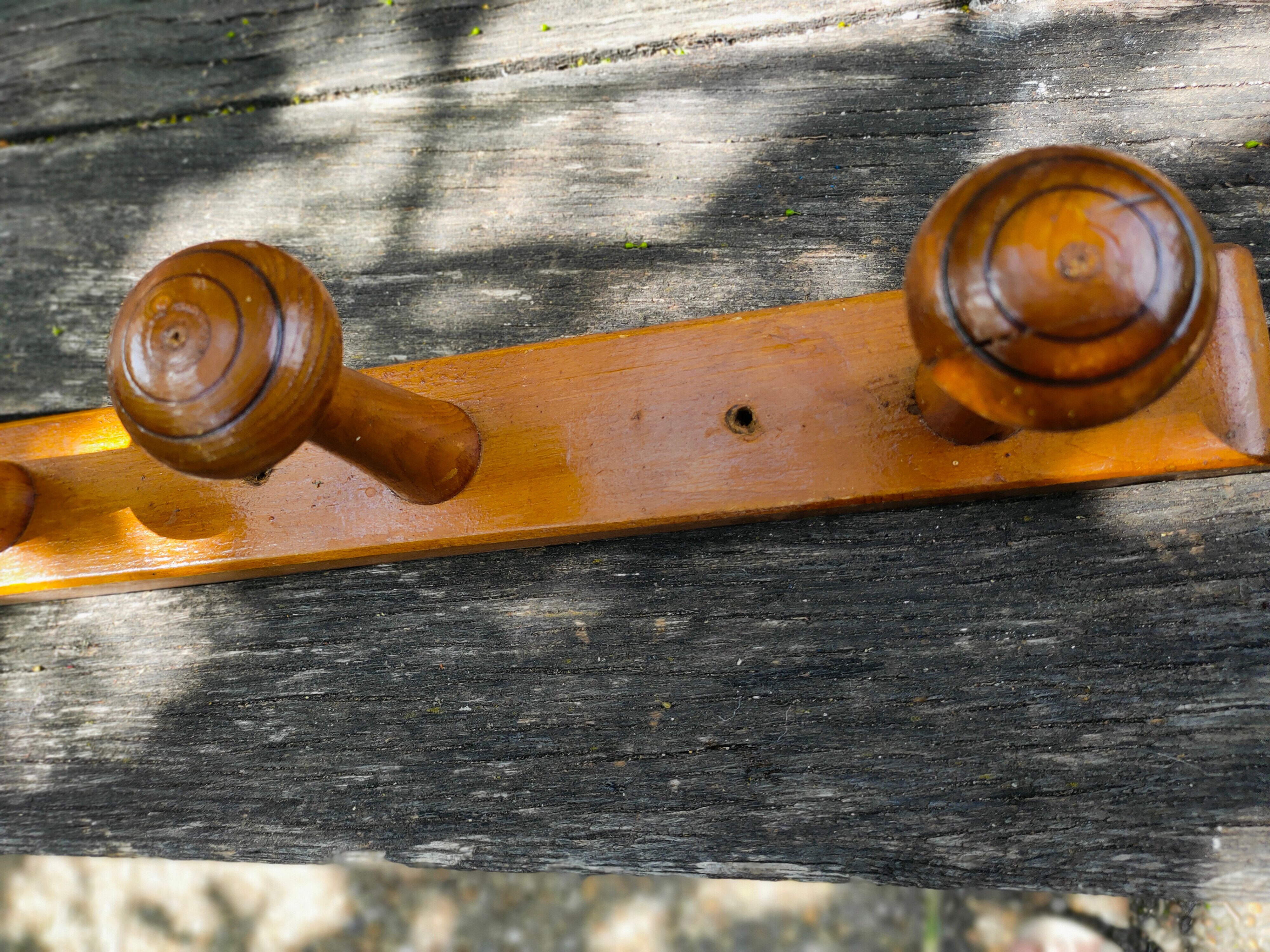 Portemanteau mural en bois vintage