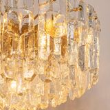 1 of 3 Palazzo chandelier in gilded brass and Murano glass, Kalmar, Austria, 1970s