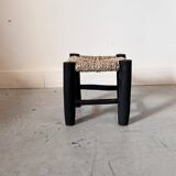 Mini black Moroccan stool