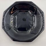 Set of 6 black soup plates
