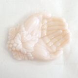 Pink opaline hand bowl