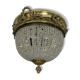 19th brass basket ceiling and beaded glass beads