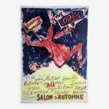 Bernard lorjou (after) vive lorjou / autumn salon, 1989. original mourlot lithograph poster