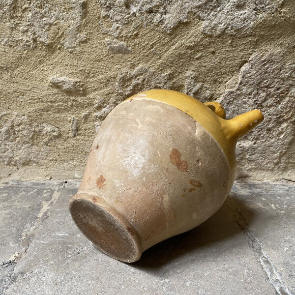 Crucible in glazed earthenware
