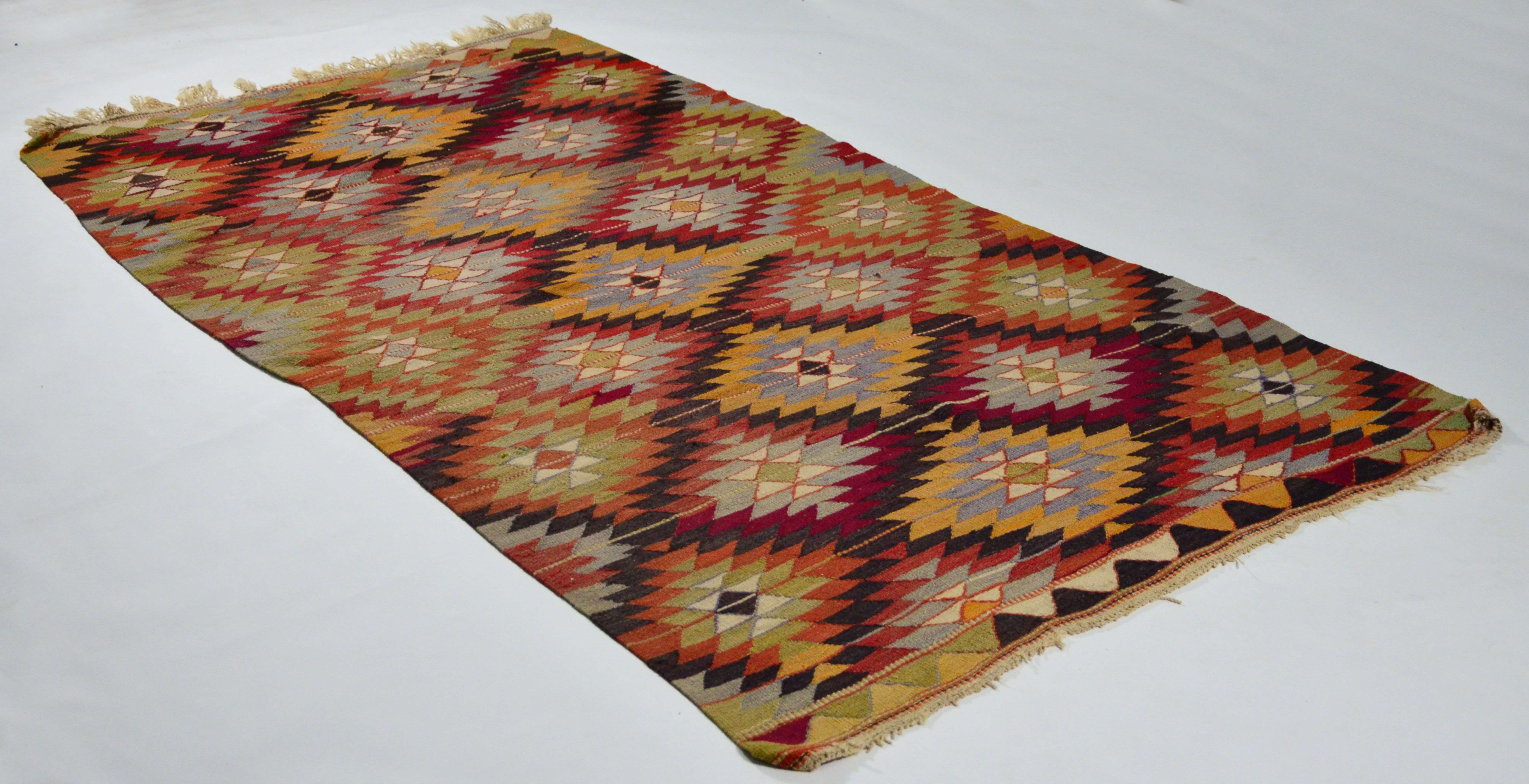 Anatolian handmade kilim rug 250 cm x 140 cm
