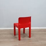 1970s Kartell Model 4875 chair by Carlo Bartoli red color