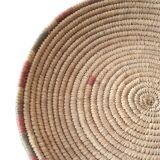 Braided round ethnic tray or wall decoration, 80s