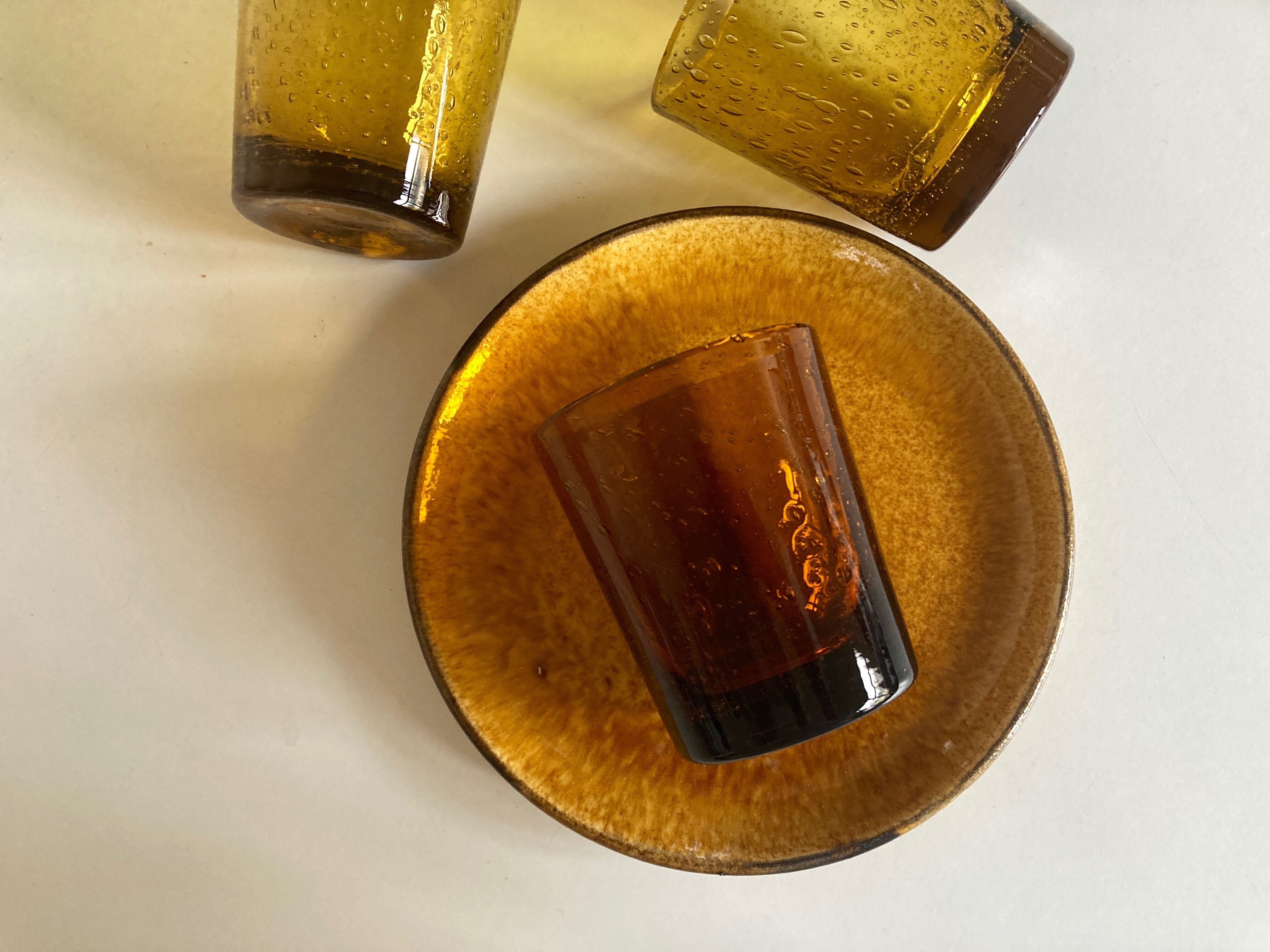 Set de 6 verres de Biot 1960