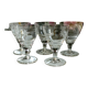 A saisir : ensemble de 5 verres à vin Art Déco en Cristal gravé - 1920