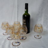Box of 6 cognac glasses bohemian crystal