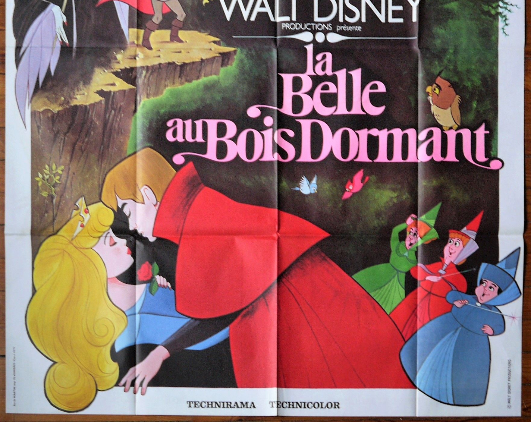 Original movie poster  "La belle au bois dormant"  Walt Disney