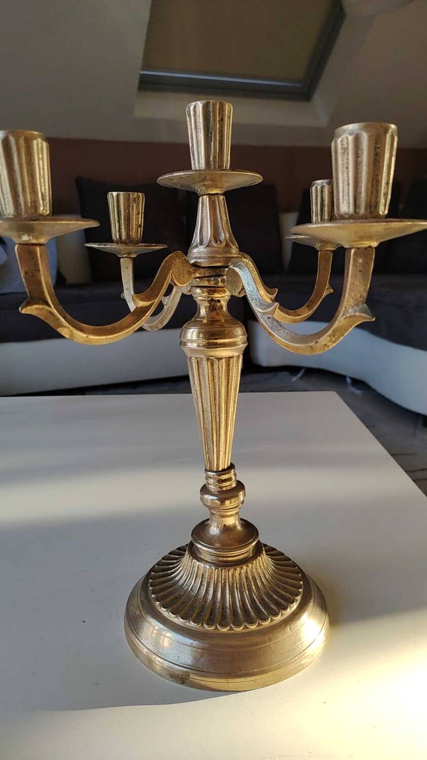 Large Baroque/Rocaille style candlestick/candelabra 5 lights. Mid 20th century