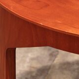 Wooden side table with vintage 70s