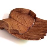 Empty pocket, hands joined in carved wood, 70s