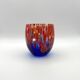 Set of 6 blown glass glasses with Effetre Murano murrine.