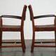 Set of 2 Schuitema design shaker chairs with seat and back in woven leather