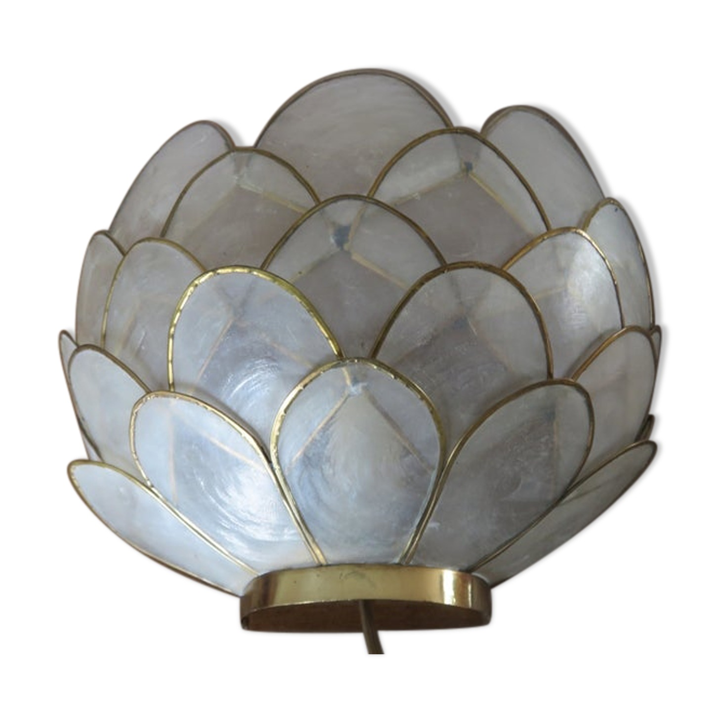 Mother-of-pearl wall " lotus flower " 70s 80s