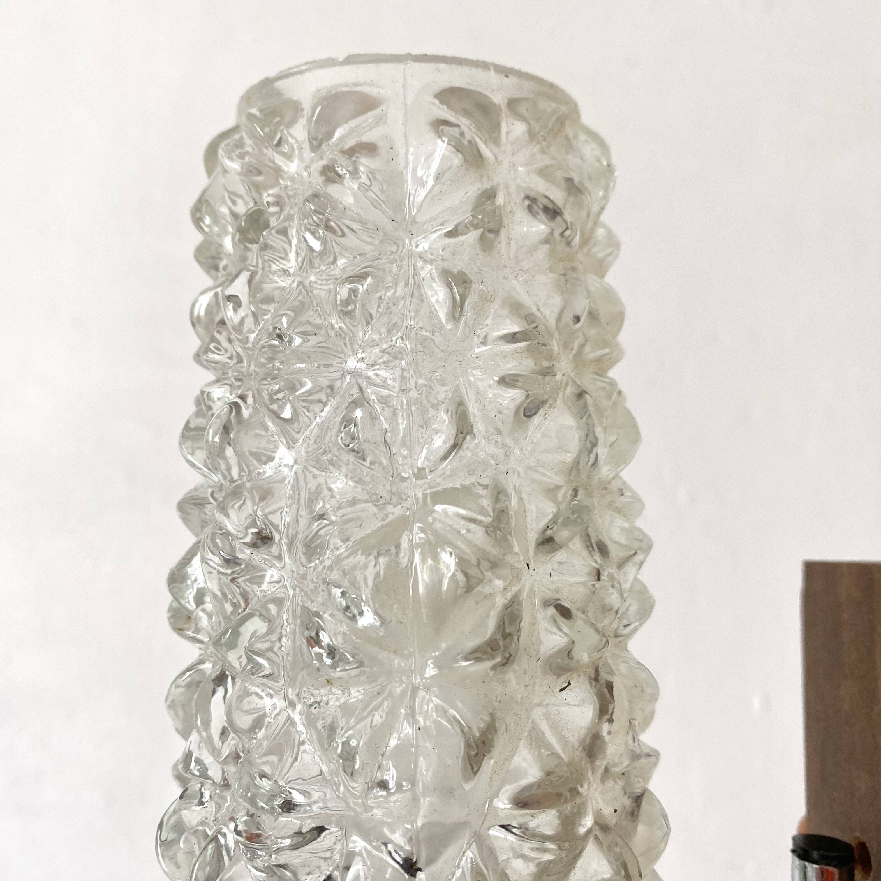 Wooden and glass wall light from the 60s-70s