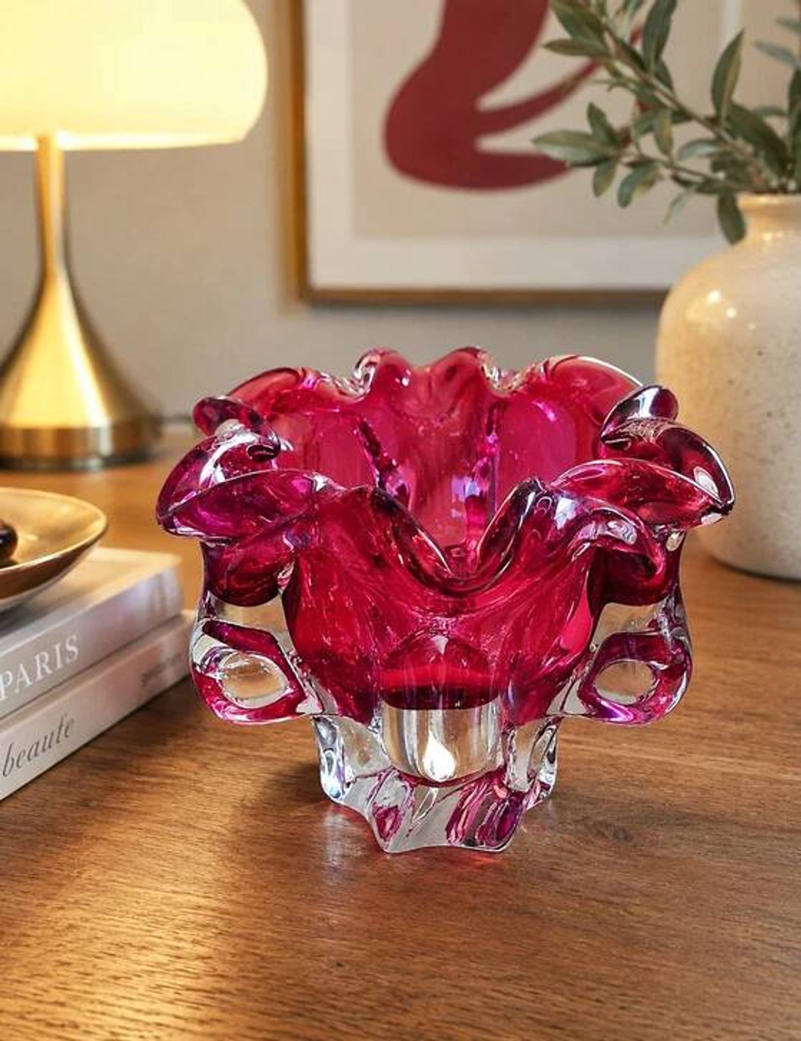 Bohemian glass cup by Josef Hospodka 1960