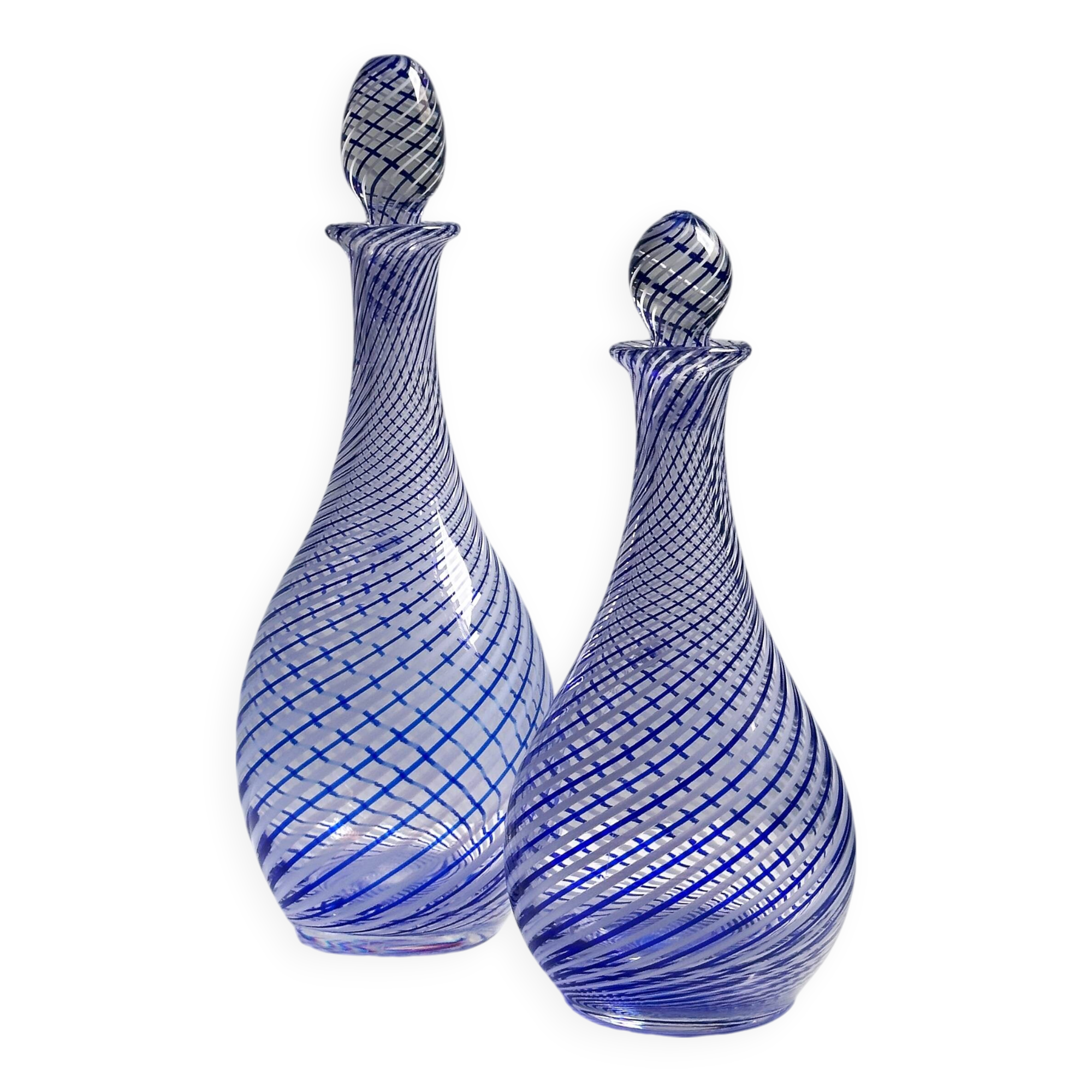 2 crystal glass bottles by Pasabahce