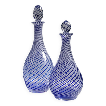 2 crystal glass bottles by Pasabahce