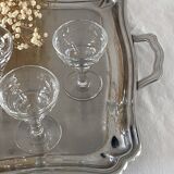 Large stainless steel platter