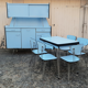 Formica buffet SIF, 3 doors, blue, vintage, years 50