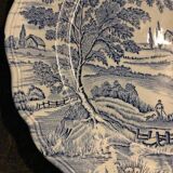 Assiette plate en faïence "English Style "