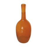 Vase bottle glass amber amber, 70s