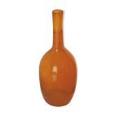 Vase bottle glass amber amber, 70s
