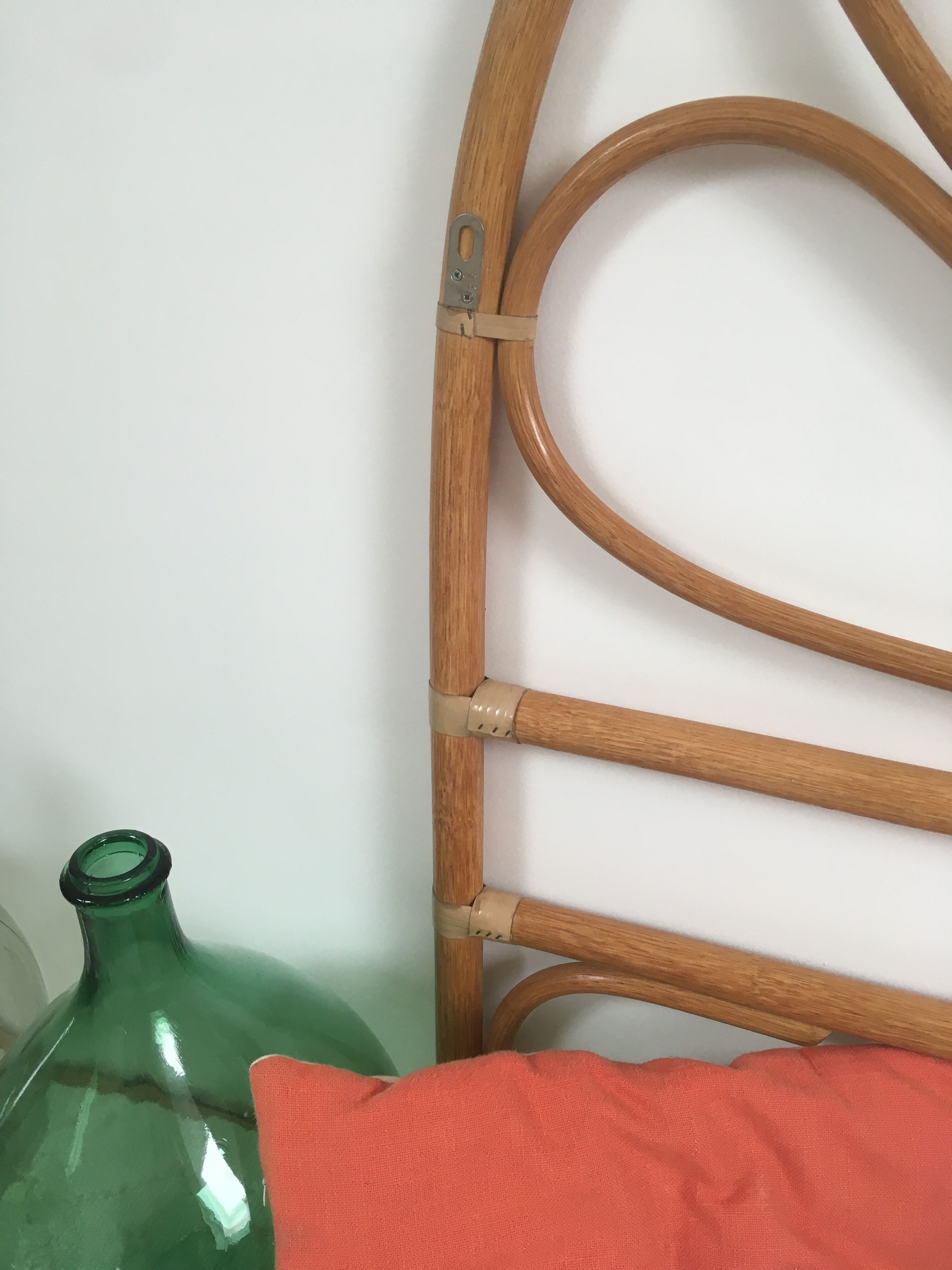 Vintage rattan headboard
