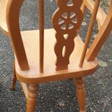 2 solid wood children's armchairs