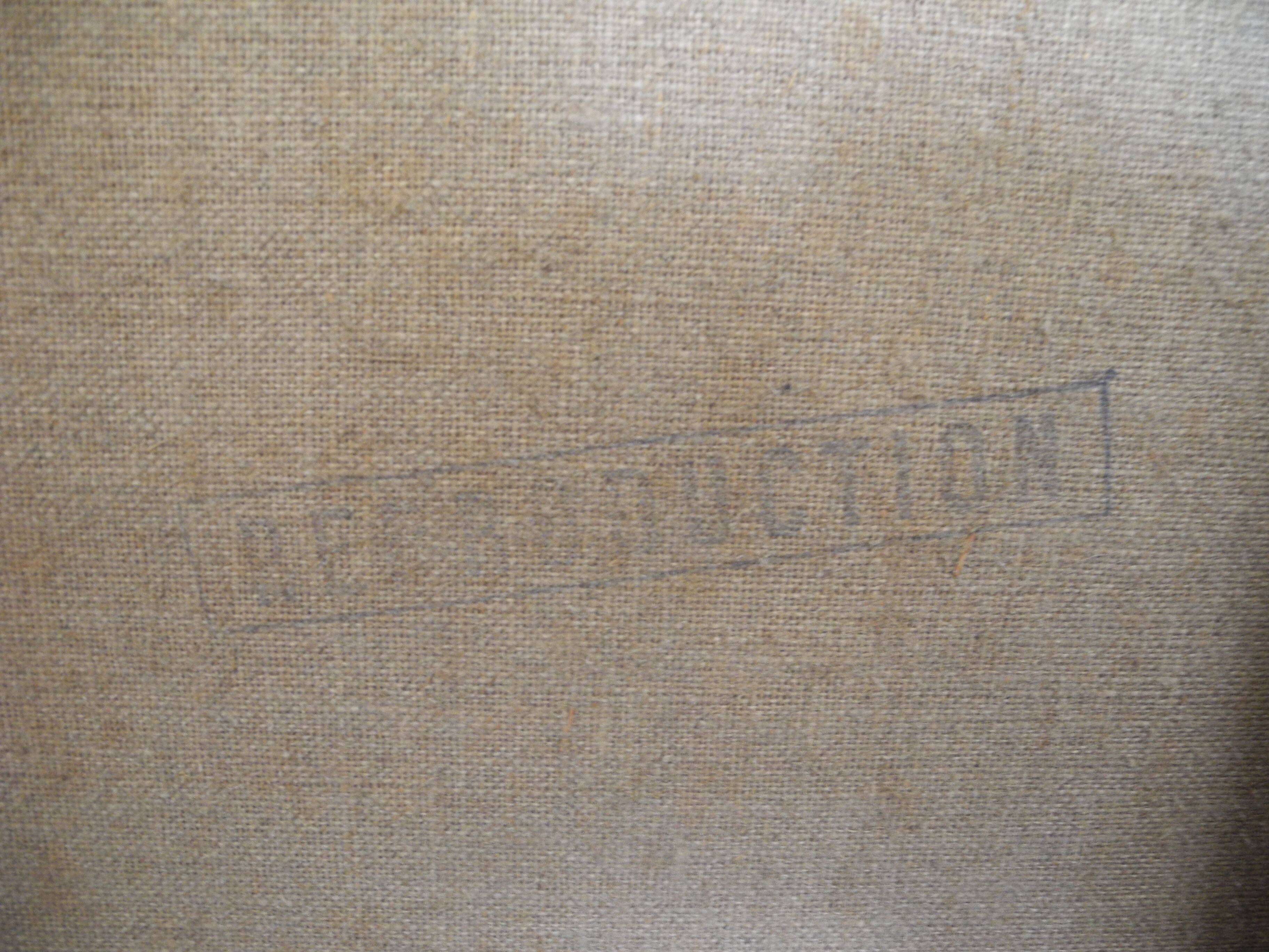 old painting reproduction Marcel Dyf vintage deco repro painting 1960