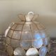 Vintage mother-of-pearl and brass pendant light