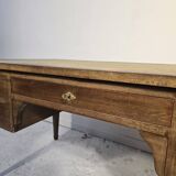 Bureau plat double face en acajou, style Louis XVI – XIXᵉ siècle