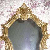 Louis XV style shell mirror in gilded wood 46x27