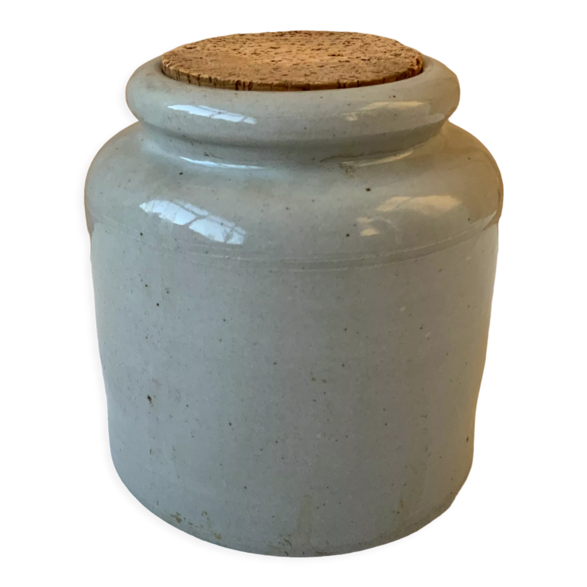 White stoneware pot Selency x Monoprix Croisé Laroche