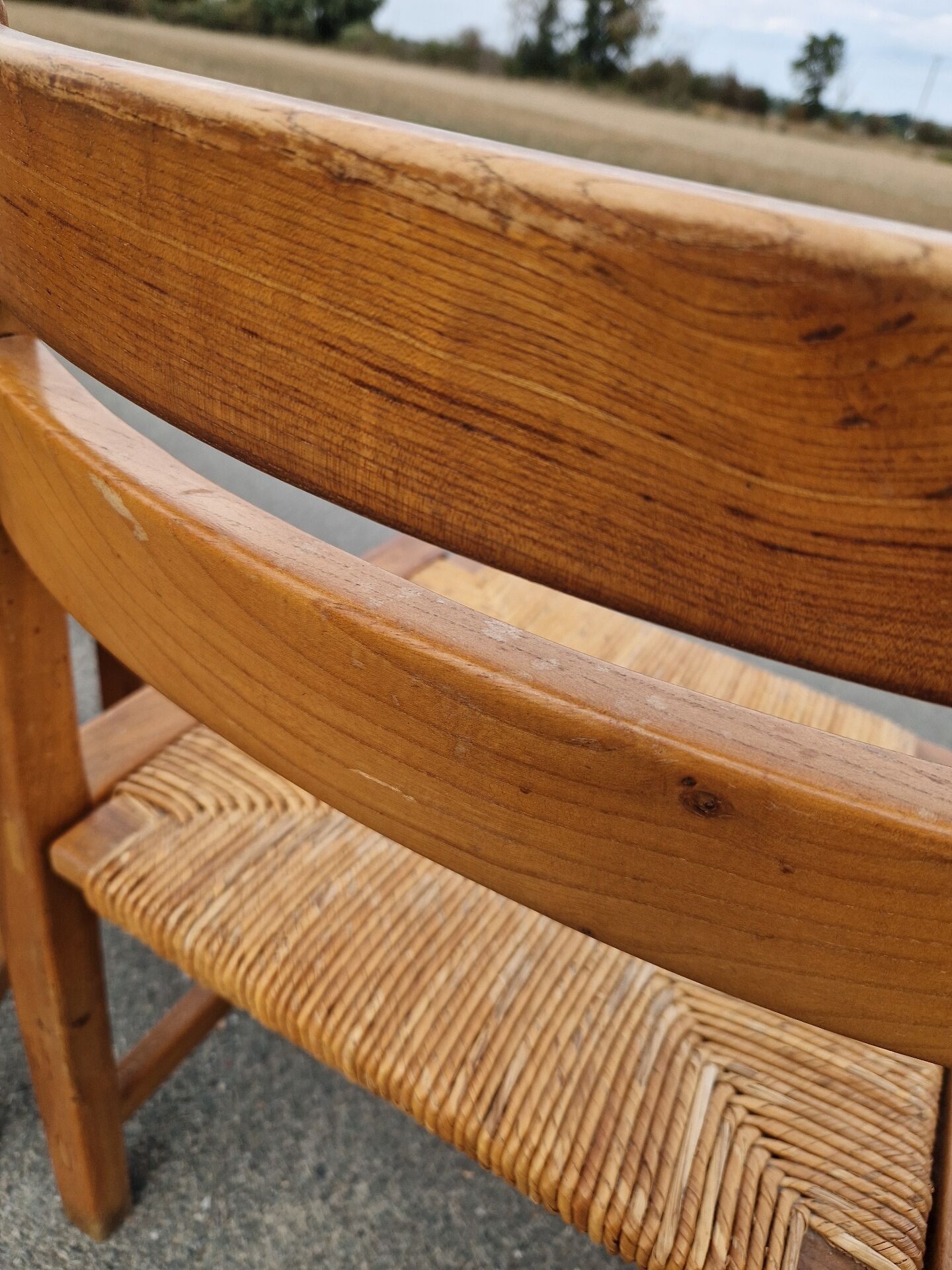 Set of 4 elm chairs from the Regain house.