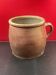 Very large stoneware grease pot Salting tub, folk art - H 20 cm
