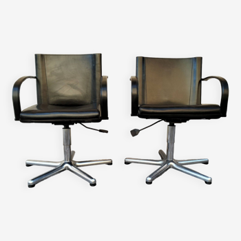 Pair of matteo grassi office chairs, carol model