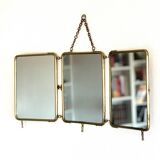 Miroir de barbier triptyque