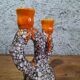 Double candlestick Fat Lava Vallauris volcanic ceramic 1960s