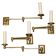2 pairs of Georgian wall sconces in bronzed brass