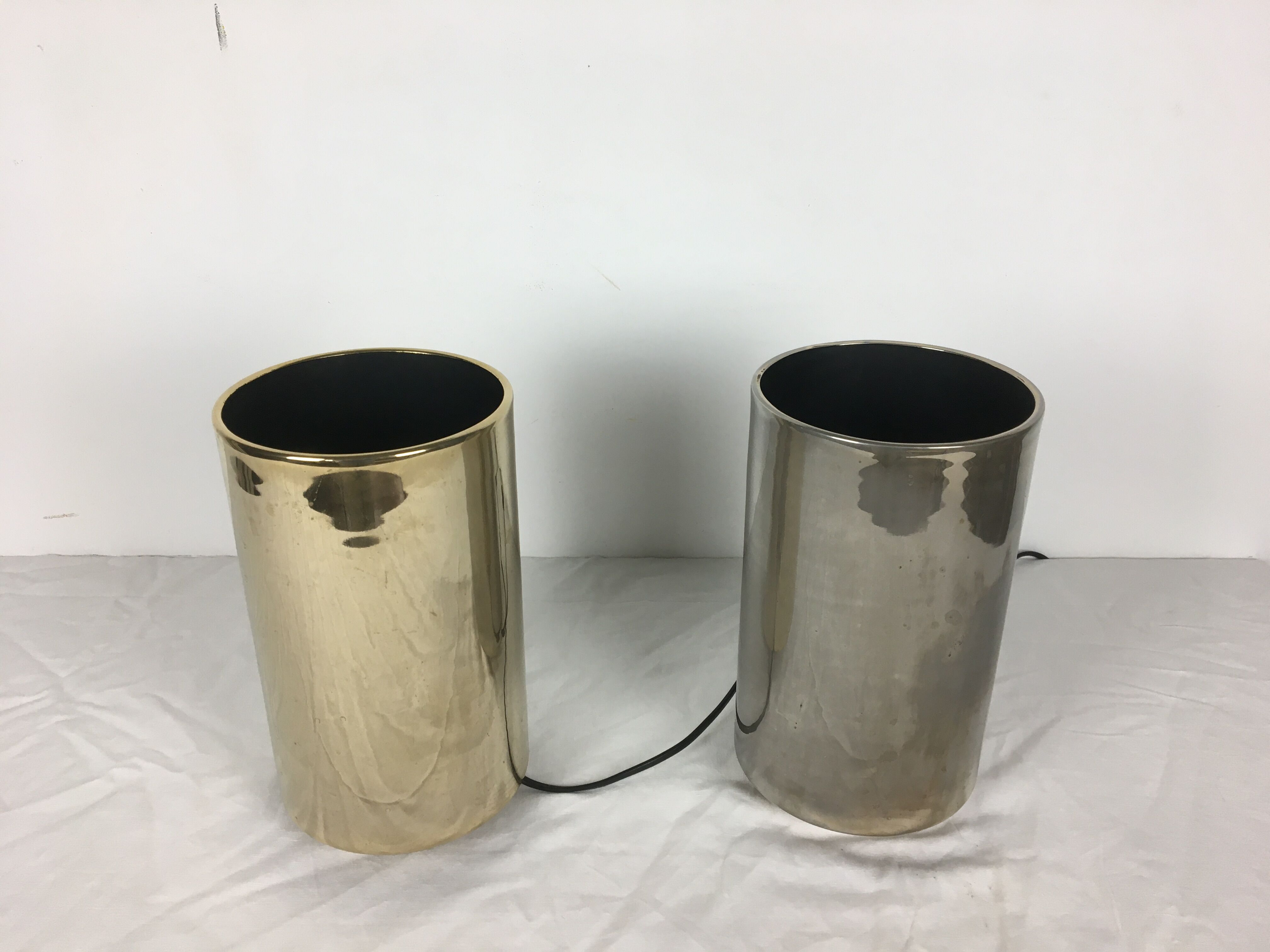 Pair of lamps to be installed Roger Nathan for saint-germain light 1975