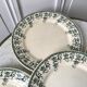 lot of 5 flat plates Terre de Fer Digoin Sarreguemines model "Suzanne" late nineteenth