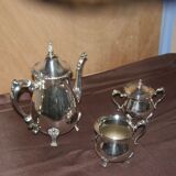 Argenterie Léonard: silver metal coffee set, 3 pieces