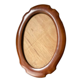 Oval mahogany picture frame
