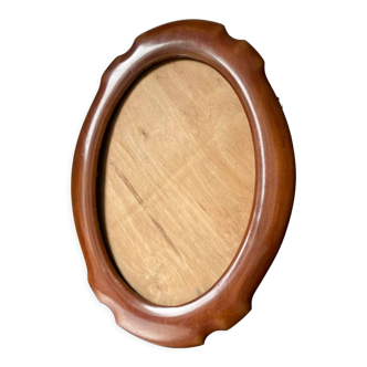 Oval mahogany picture frame