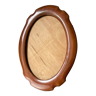 Oval mahogany picture frame